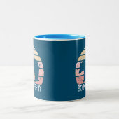 Bonners Ferry Idaho Retro Bär Zweifarbige Tasse (Mittel)