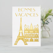 Bonnes Vacances Folien Feiertagskarte (Stehend vorne)