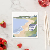 Bonnet Shores | Wasserfarbe Rhode Island Strand Serviette (Beispiel)