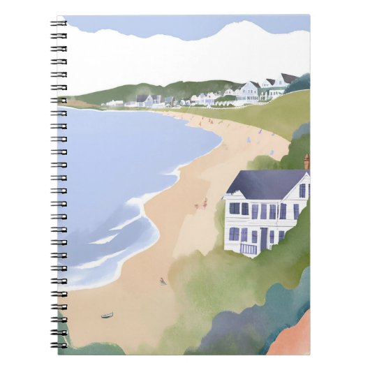 Bonnet Shores | Wasserfarbenbild des Rhode Island- Notizblock (Vorderseite)