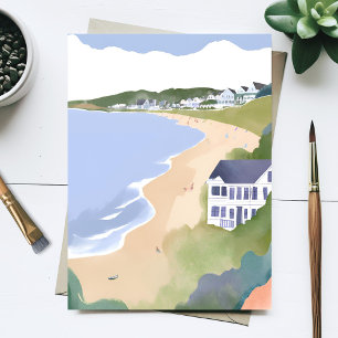 Bonnet Shores Wasserfarbenbild des Rhode Island- Postkarte