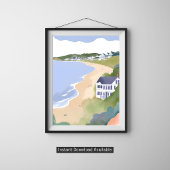 Bonnet Shores | Wasserfarbenes Rhode Island-Strand Poster