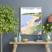 Bonnet Shores | Wasserfarbenes Rhode Island-Strand Poster