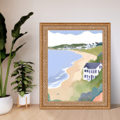 Bonnet Shores | Wasserfarbenes Rhode Island-Strand Poster