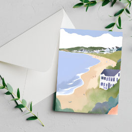 Bonnet Shores | Wasserfarbenkarte vom Strand in Rh