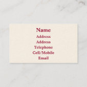 BONNET VISITENKARTE (Rückseite)