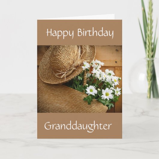 **BONNETT/GEBURTSTAG für GRANDAUGHTER Karte (Vorderseite)