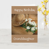 **BONNETT/GEBURTSTAG für GRANDAUGHTER Karte (Gelbe Blume)