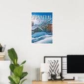 Bonneval auf Arc Skistation Poster (Heimbüro)