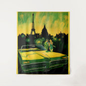 Bonneville-Cabrio der 60er Jahre Wandteppich (Vorderseite)