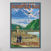 Bonneville Dam - Columbia River ODER Reiseplakat Poster (Vorne)