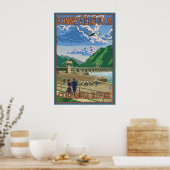 Bonneville Dam - Columbia River ODER Reiseplakat Poster (Küche)