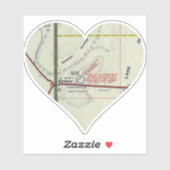 Bonneville Salt Flalt Map Aufkleber (Blatt)