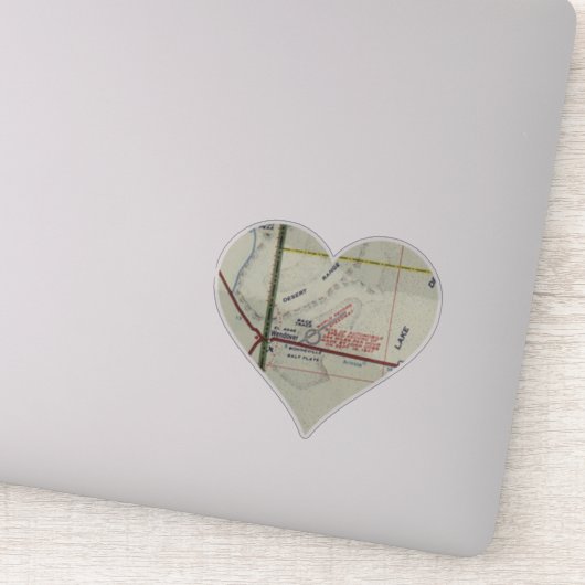 Bonneville Salt Flalt Map Aufkleber (Detail)