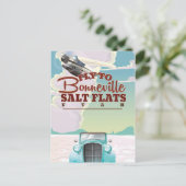 Bonneville Salt Flat Utah Reiseplakat Postkarte (Stehend Vorderseite)