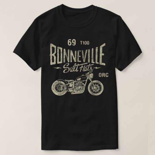 Bonneville Salt Flats Motorrad Racing Geschenk T-Shirt (Design vorne)