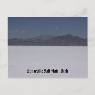 Bonneville Salt Flats, Utah Postkarte