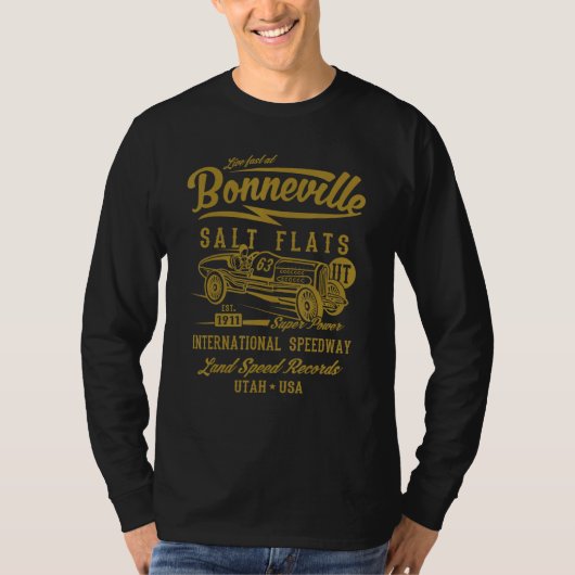 Bonneville Salt Flats Utah Speedway 2 T-Shirt (Vorderseite)