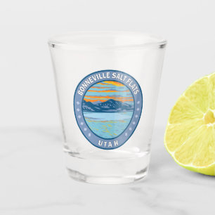 Bonneville Salt Flats Utah Wandern Vintag Schnapsglas