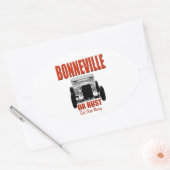 Bonneville-Salzebenelaufen Ovaler Aufkleber (Umschlag)