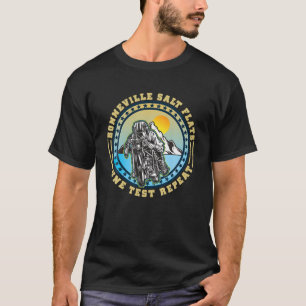 Bonneville Salzflächen Vintage Retro Motorradfahre T-Shirt