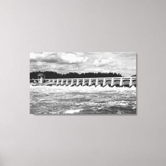 Bonneville-Stauansicht des Hauptbahnhofs Leinwanddruck (Vorderseite)