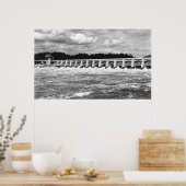 Bonneville-Stauansicht des Hauptbahnhofs Poster (Küche)