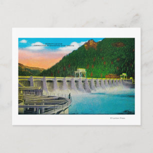 Bonneville-Staudamm am Columbia-Fluss Postkarte