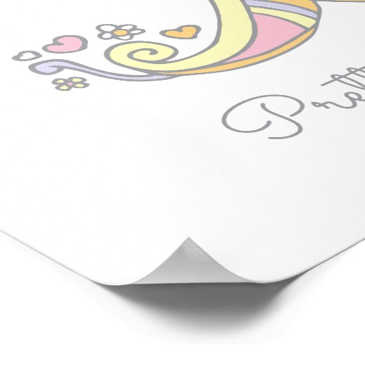 Bonnie B Initial Doodle Art Name bedeutet Poster (Ecke)