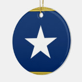 Bonnie Blue Flag First Texas Cofederate Volunteers Keramikornament (Links)
