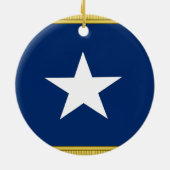 Bonnie Blue Flag First Texas Cofederate Volunteers Keramikornament (Hinten)