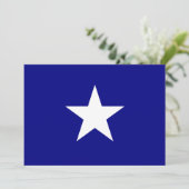 Bonnie Blue Flag mit Lone White Star Einladung (Stehend Vorderseite)