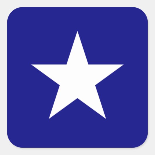 Bonnie Blue Flag White Star Quadratischer Aufkleber (Vorderseite)