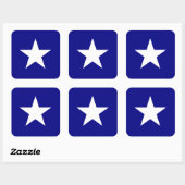 Bonnie Blue Flag White Star Quadratischer Aufkleber (Blatt)