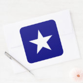 Bonnie Blue Flag White Star Quadratischer Aufkleber (Umschlag)