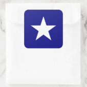 Bonnie Blue Flag White Star Quadratischer Aufkleber (Tasche)