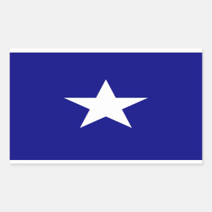 Bonnie Blue Flag White Star Rechteckiger Aufkleber