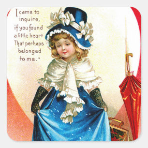 Bonnie Blue Valetine Quadratischer Aufkleber