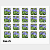 Bonnie Bluebell mit Liebe Quadratischer Aufkleber (Blatt)