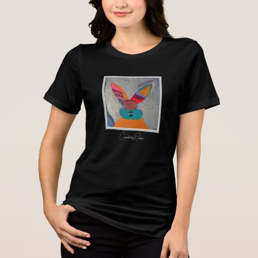 Bonnie Bunnie Womans T - Shirt - CreativeDrew (Vorderseite)