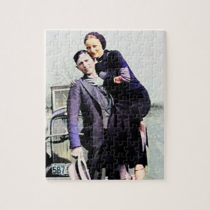 Bonnie & Clyde die Barrow Gang Color Redux Puzzle
