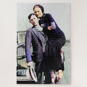 Bonnie & Clyde die Barrow Gang Color Redux Puzzle