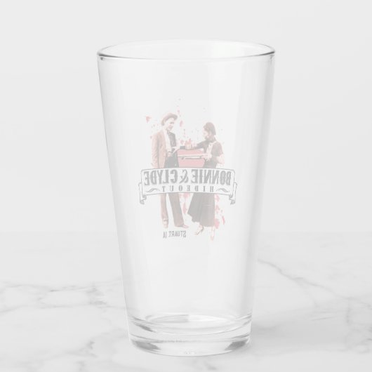 Bonnie & Clyde Hideout: Bierglas Glas (Rückseite)