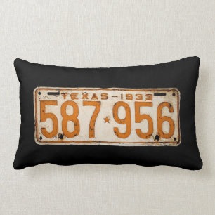 Bonnie & Clyde License Plate Lendenkissen
