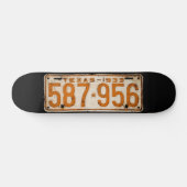 Bonnie & Clyde License Plate Skateboard (Horizontal)