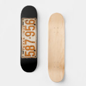 Bonnie & Clyde License Plate Skateboard (Vorderseite)