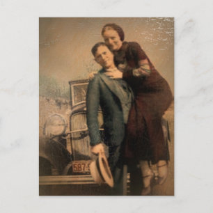 Bonnie & Clyde Postkarte