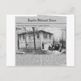 Bonnie & Clyde's Joplin Hideout Postkarte