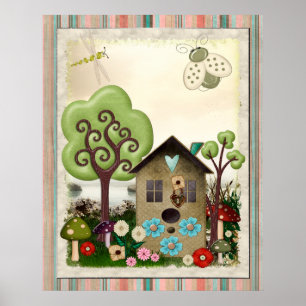 Bonnie Erinnerungen Vintag Whimsical Poster