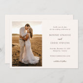 Bonnie Foto Elegant Wedding Save The Date (Vorne/Hinten)